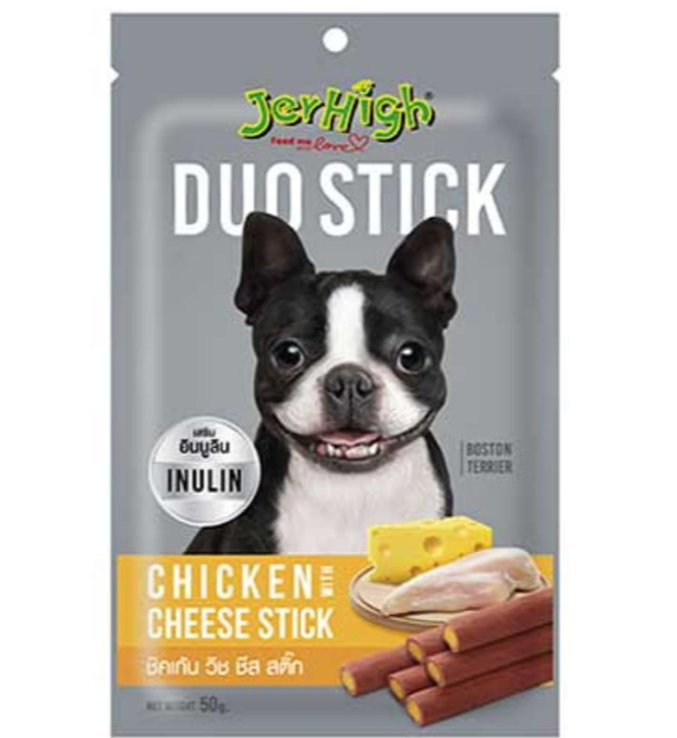 JerHigh Duo Stick Dog Treat - Chicken with Cheese