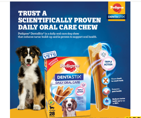Pedigree Dentastix Oral Care for Adult (Medium Breed of 10 to 25 kg) Dog Treats