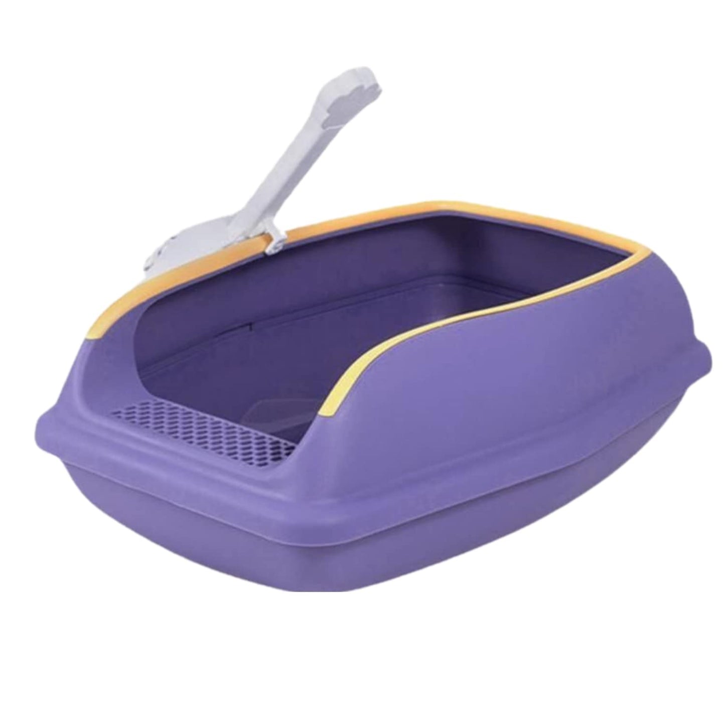 Foodie Puppies Cat Litter Tray with Rim (Large), with Litter Scoop | Toilet Training Your Kitten and Puppies | Cat Litter Tray for Cat Breeds (50 × 29 × 20 cm )