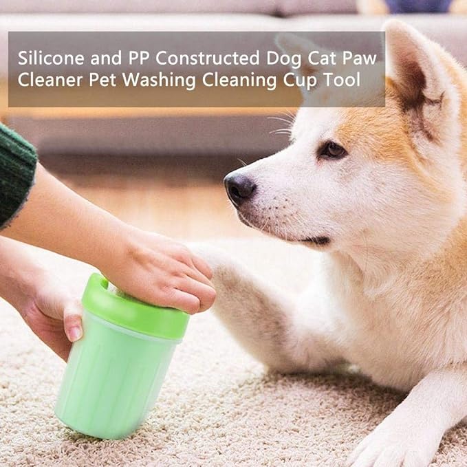 Pet Paw Cleaner Portable Dog Paw Washer with Soft Silicone Bristles for Quickly Cleaning Pets Muddy Feet (Color May Vary)