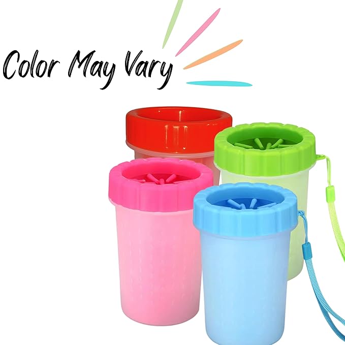 Pet Paw Cleaner Portable Dog Paw Washer with Soft Silicone Bristles for Quickly Cleaning Pets Muddy Feet (Color May Vary)