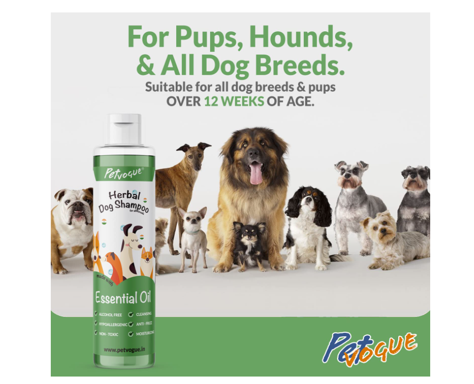 PetVogue Herbal Shampoo - Dog Natural Shampoo (Made in India) 200ml