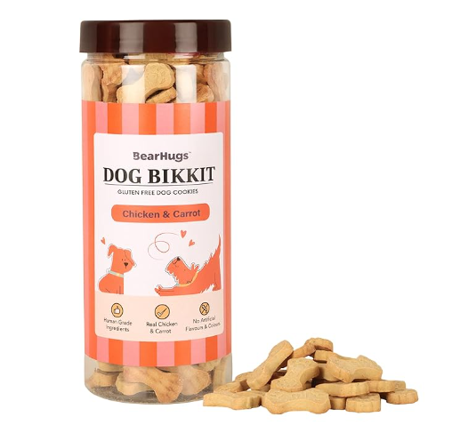 BearHugs Dog Biscuits Gluten Free Cookies Real Chicken & Carrot
