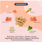 BearHugs Dog Biscuits Gluten Free Cookies Real Chicken & Carrot