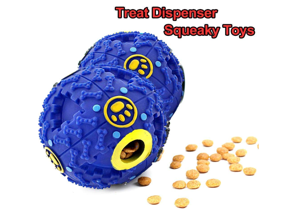 PetVogue Interactive Squeaky Giggle Quack Dog/Cat Toy Ball Pet Food Dispenser