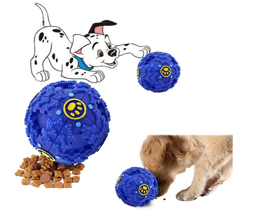 PetVogue Interactive Squeaky Giggle Quack Dog/Cat Toy Ball Pet Food Dispenser