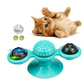 Pettrends Interactive Cat Toy with Suction Cup Brush Wall Mount Cat Spinner