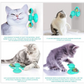 Pettrends Interactive Cat Toy with Suction Cup Brush Wall Mount Cat Spinner