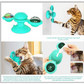 Pettrends Interactive Cat Toy with Suction Cup Brush Wall Mount Cat Spinner