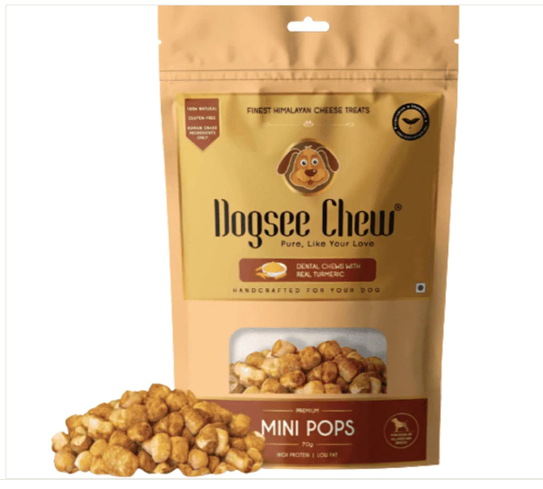 Dogsee Chew 100% Natural Yak Cheese Turmeric Mini Pops Dog Treats