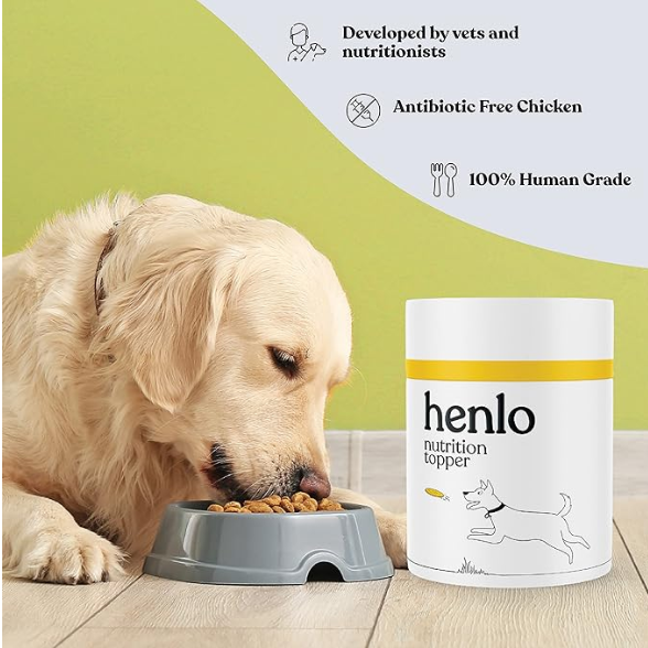 Henlo Everyday Nutrition Topper | Dog Supplement and Multivitamin | Improved Skin & Coat, Joint Support, Heart, and Gut Health Human Grade Ingredients | All Life Stages | 100g