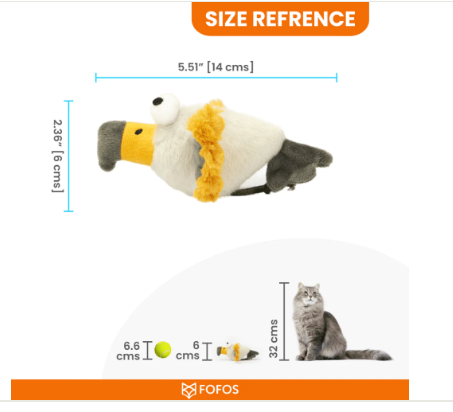 Fofos Eagle with Catnip Balls Interactive Toy for Cats