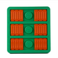 Pettrends Slow Feeder Rectangle Shaped Interactive Toy for Dogs (Green/Orange)