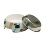 Pettrends Trifle Pattern Melamine & Stainless Steel Dogs and Cats Feeding and Bowl